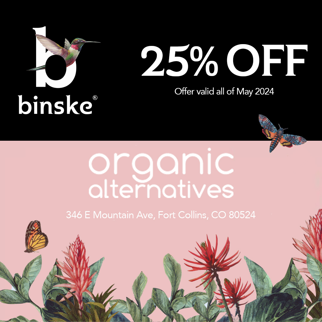 25% off binske at organic alternatives